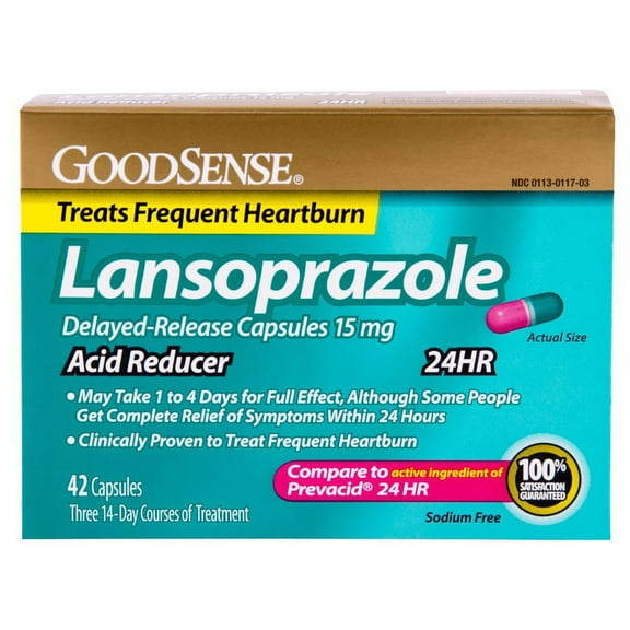 Good Sense Lansoprazole 15 mg Delayed Release Capsules, 42 Ct