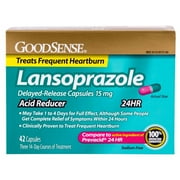 GoodSense Lansoprazole 15 mg Delayed Release Capsules, 42 Ct