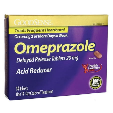 GoodSense Omeprazole Delayed Release, Acid Reducer Tablets 20 mg, 14 Count