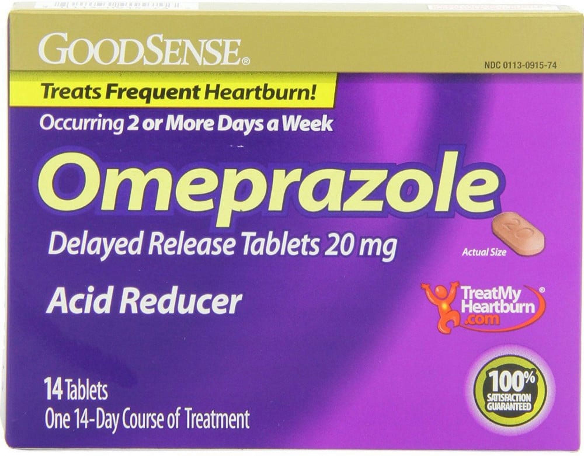GoodSense Omeprazole Delayed Release, Acid Reducer Tablets 20 mg, 14 Count