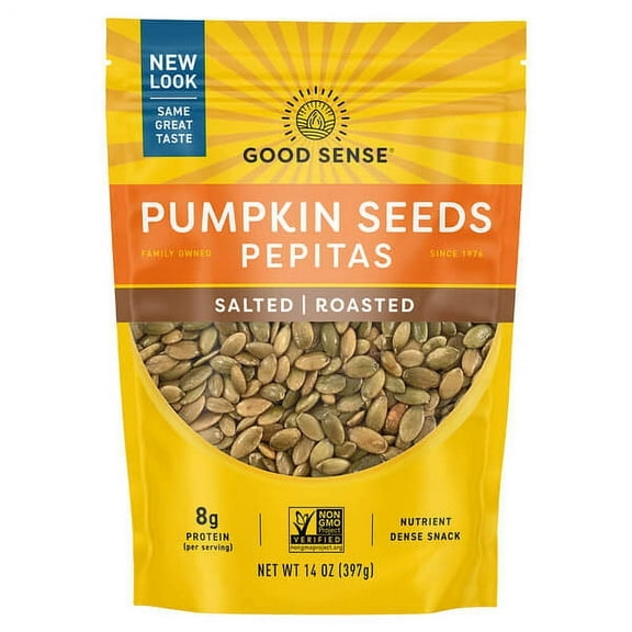 Good Sense, Pumpkin Seeds Pepitas, Salted & Roasted, 14 oz
