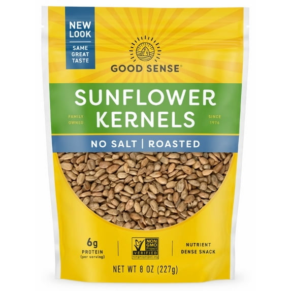 Good Sense Roasted No Salt Shelled Sunflower Seeds 8 oz (Pack of 2)