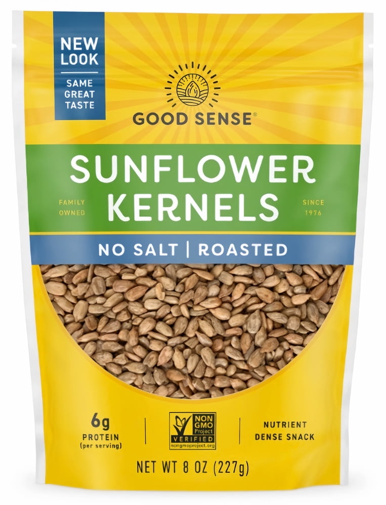 Good Sense Roasted No Salt Shelled Sunflower Seeds 8 oz (Pack of 6)