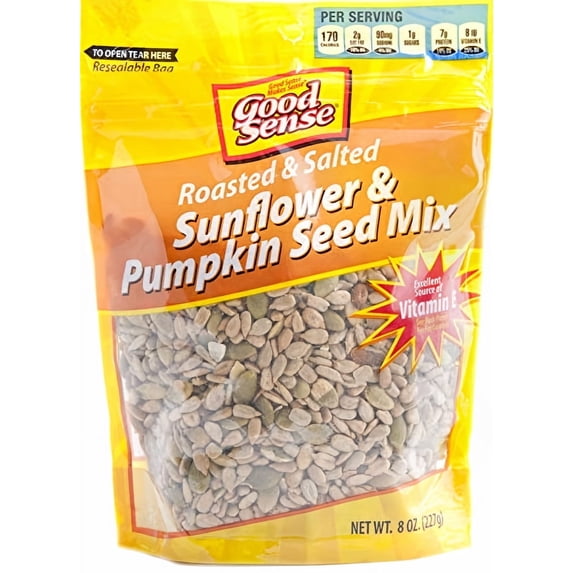 Good Sense Roasted & Salted Sunflower & Pumpkin Seed Mix 8 oz (Pack of ...