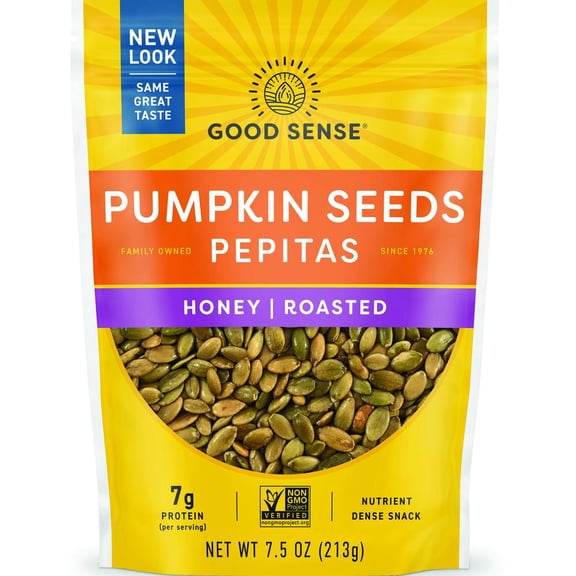 Good Sense | Shelled Pumpkin Seeds (Pepitas) | Honey Roasted - 6 Ounce (6 OZ) Bag NEW