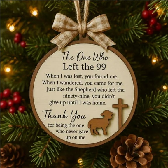 Good Shepherd Christmas Ornament - Religious Nativity Pendant for Christian Tree Decor, Church Events, Baptism Gifts & Spiritual Home Decor