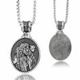 thumbnail image 1 of Good Shepherd Jesus Christ and Lamb Necklace 925 Silver, Catholic Personalized Necklace, Christian Men's Religious Pendant Necklace, 1 of 6