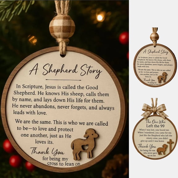 Good Shepherds Christmas Pendant Decoration For Nativity-Themed Tree Hanging Festive Ornament For Religious Celebration