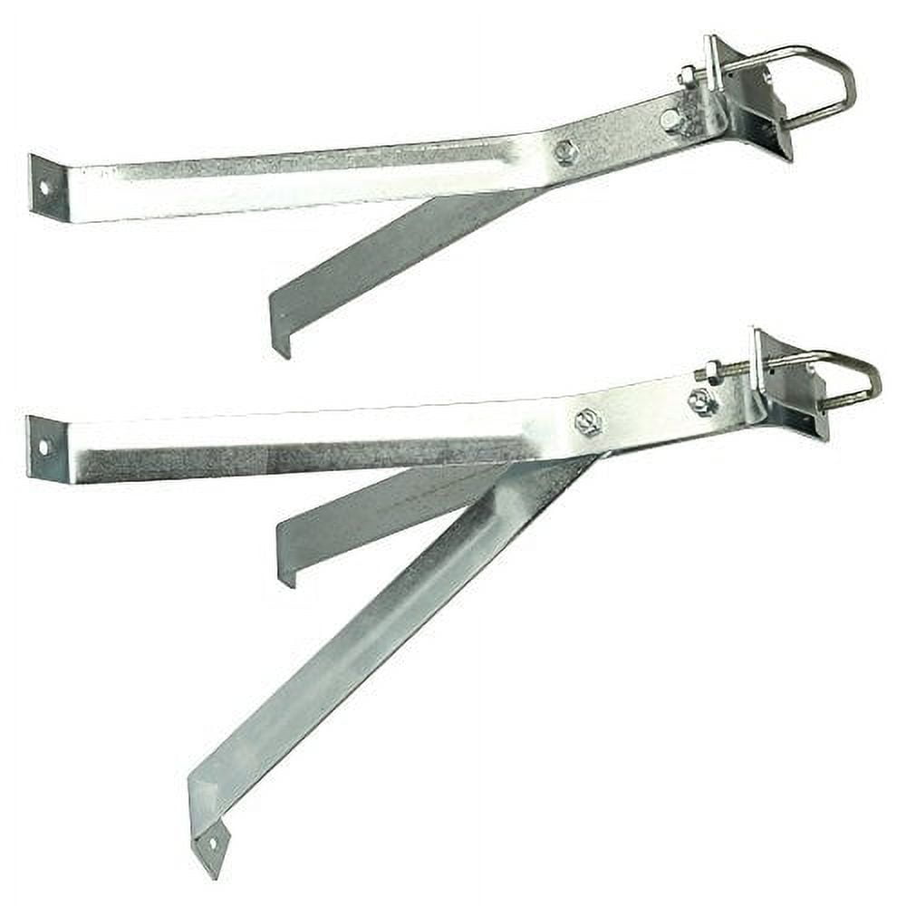 Heavy-Duty Silver Steel 12" Wall Mount Kit for TV Antenna Mast