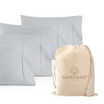thumbnail image 1 of Good Sleep Bedding 1000 TC Egyptian Cotton Light Gray Standard/Queen Pillow Cases 4 Pc, 1 of 7