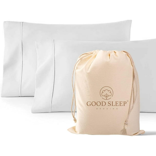 Good Sleep Bedding 1000 TC Egyptian Cotton White Queen 20" x 30" Pillow