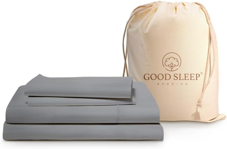 Good Sleep Bedding 4 Pc Cotton Percale Sheets Full Size Bed Set, Ultra