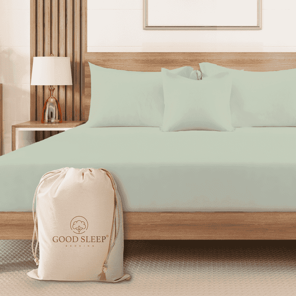 Good Sleep Bedding Deep Fitted Sheet Only King Sage Egyptian Cotton 800 TC for All Age Group