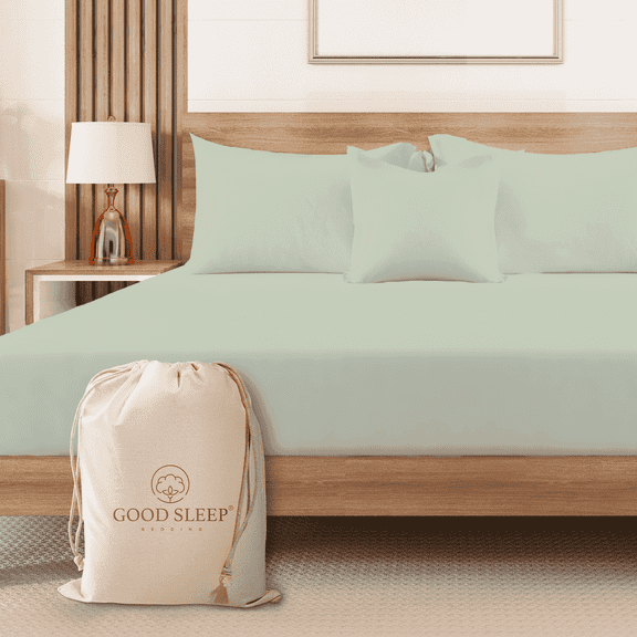 Good Sleep Bedding Deep Fitted Sheet Only Twin Xl Sage Egyptian Cotton 800 TC for All Age Group