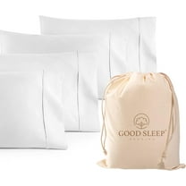 Good Sleep Bedding Egyptian Cotton White King Size 20x40 Pillow Cases Set of 4