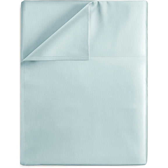 Good Sleep Bedding Flat Sheet Twin XL - 1 Pc, 100% Egyptian Cotton Flat Extra Long Twin Sheets for Dorm, 800 TC Twin XL Flat Sheet, Luxury Soft Flat Bed Sheets - Light Blue