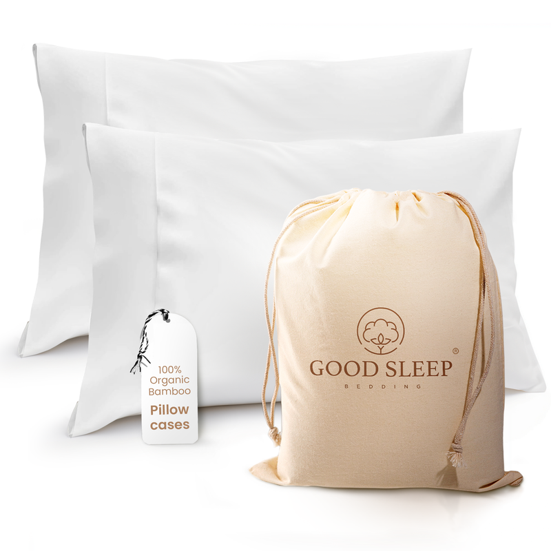 Good Sleep Bedding King Size Bamboo Pillowcase Set of 2 with Envelope