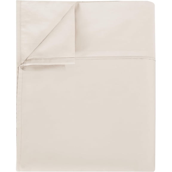 Good Sleep Bedding Queen Size Flat Sheet Only - Hotel Style 100% Egyptian Cotton Sheet, Soft & Breathable, Sateen Weave 800 Thread Count Queen Flat Sheet - Ivory