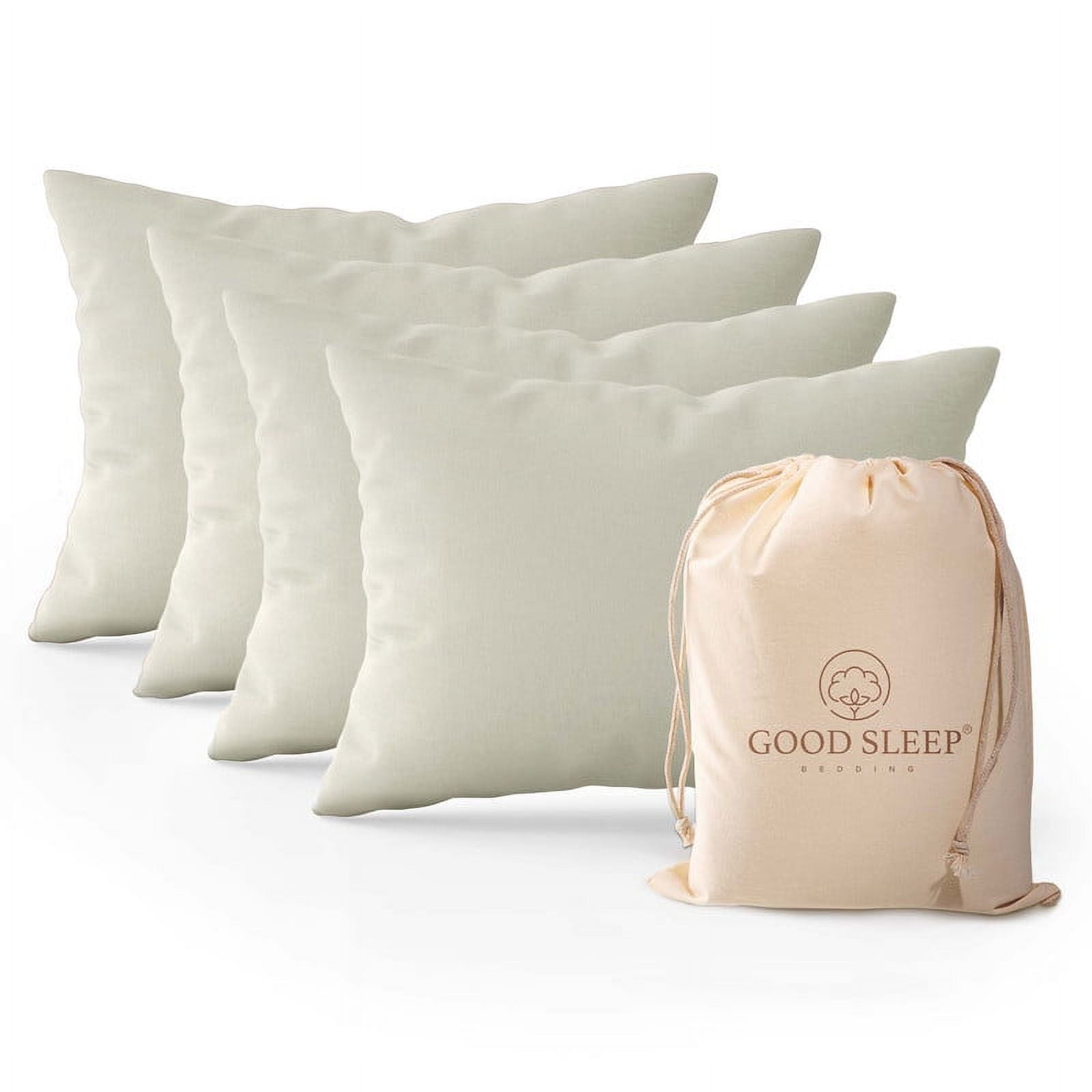 Ivory Cotton Standard/Queen Pillowcases Set of 4