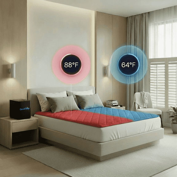 Good Sleep Smart Mattress Topper - Water Cooled & Heated - Hot Flash Relief - Sleep Cooler - Auto Temperature Control for Deep Sleep & Rem Sleep