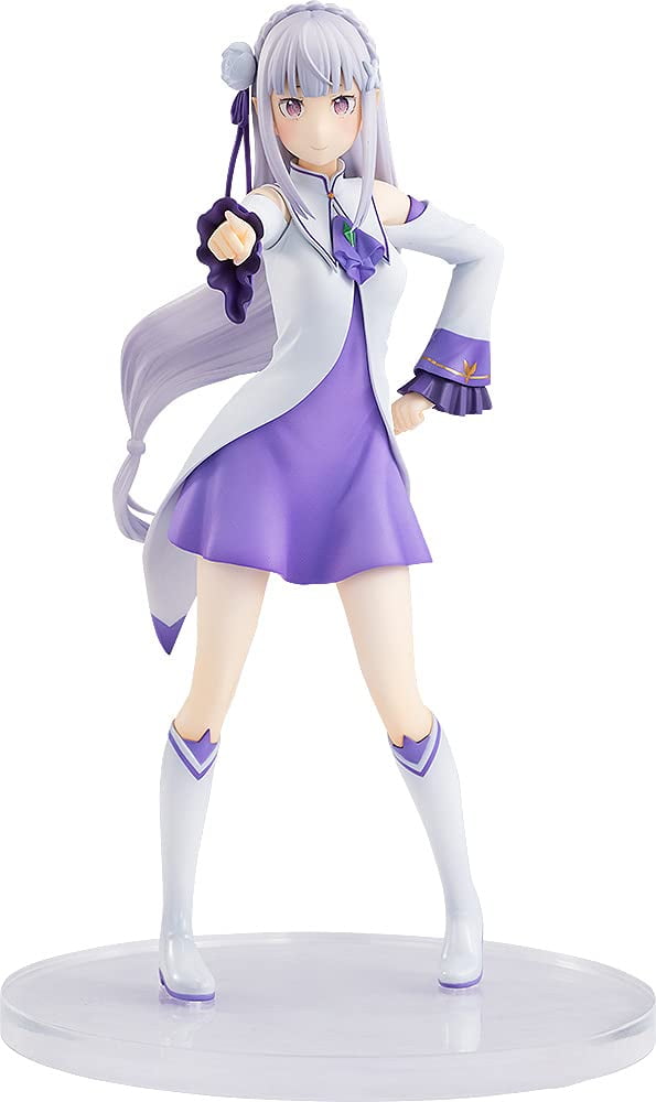 Good Smile Re:Zero Emilia Nendoroid Swacchao! Action Figure - Sitting Pose, Multicolor