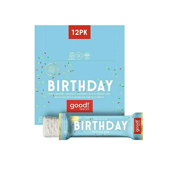 Good! Snack Vegan Birthday Protein Bars (12 pk.)