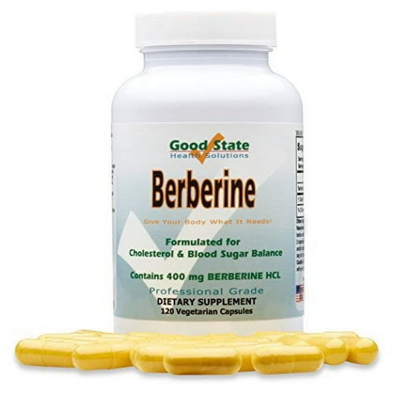 Good State Berberine HCL 400 mg, 120 Veggie Capsules Supports Metabolic Health & Blood Sugar Balance