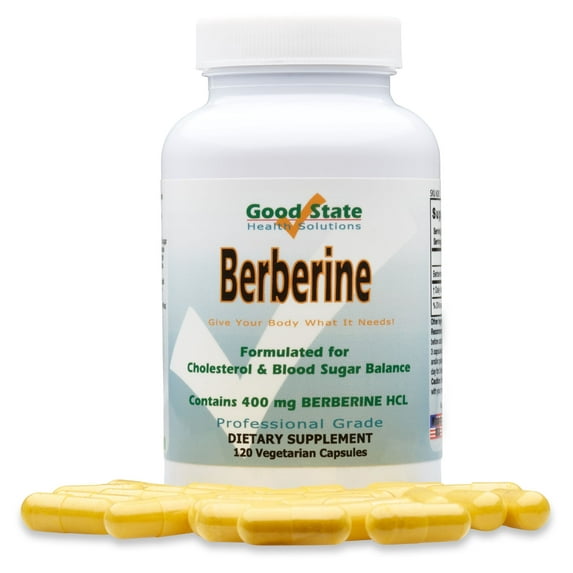 Good State Berberine HCL Dietary Supplement, 120 Veggie Capsules – Supports Healthy Blood Sugar & Metabolic Function