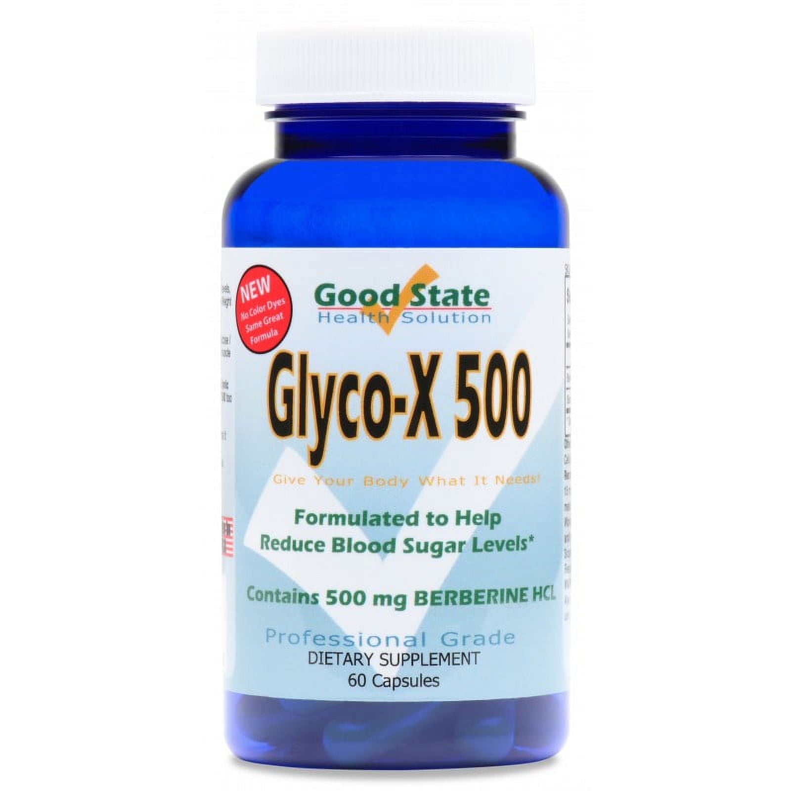 Good State - Glyco-X 500 with Berberine HCL - (500 mg) (60 veggie capsules)