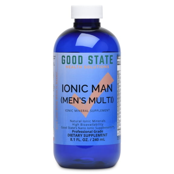 Good State Ionic Man Men's Liquid Ionic Multi-Mineral, 8 Fl Oz, Supports Men's Health and Vitality