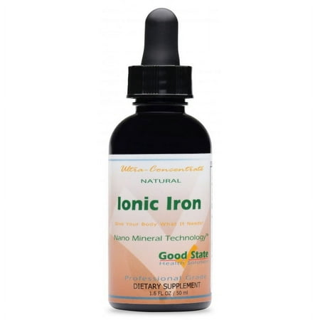 Good State Liquid Ionic Minerals - Iron Ultra Concentrate, 100 Servings, 2 mg per 10 Drops – Supports Energy & Oxygen Transport