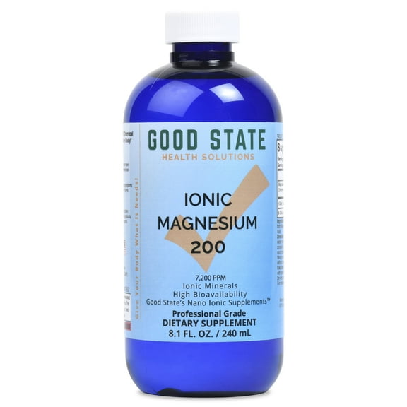 Good State Liquid Ionic Minerals Magnesium 200, 96 Servings, 8 Fl Oz, Supports Muscle Relaxation & Bone Health