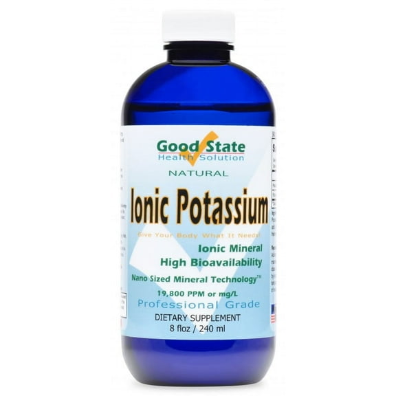 Good State Liquid Ionic Minerals - Potassium 99 mg, 8 Fl Oz, Supports Heart Health & Muscle Function