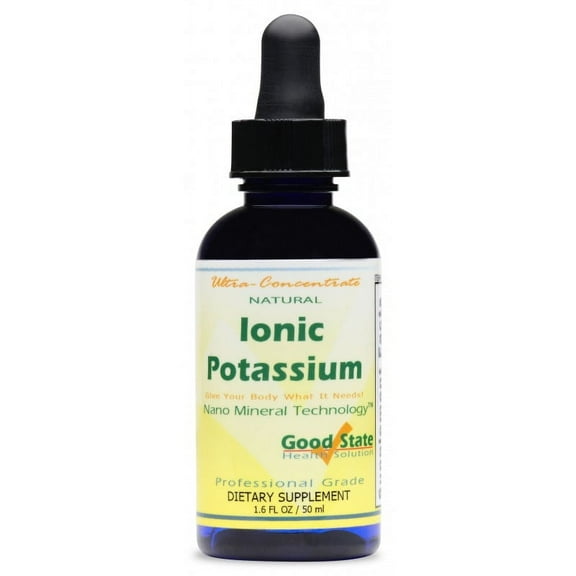 Good State Liquid Ionic Minerals Potassium Ultra Concentrate, 2 Fl Oz, 100 Servings, Supports Healthy Muscle Function & Electrolyte Balance
