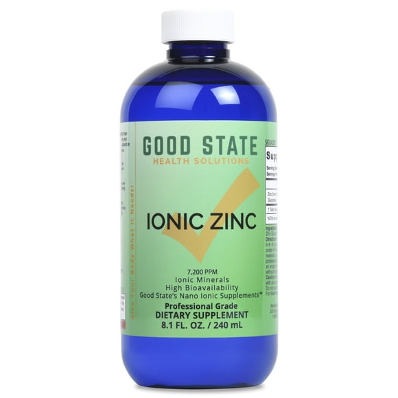 Good State Liquid Ionic Minerals with Zinc – 96 Servings, 8 Fl Oz, Supports Immune Health & Overall Wellness