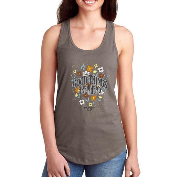 Good Things Ahead Nature Art Racerback Tank Women -Image by Shutterstock, Female XX-Large