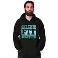 thumbnail image 1 of Good Things Come To Those Who Sweat Unisex Plus Fleece Graphic Hoodie Brisco Brands 5X, 1 of 5