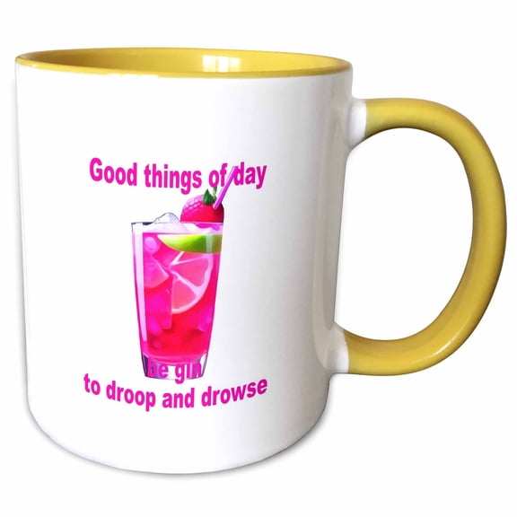 3drose, Good Things of Day Begin to Droop and Drowse Fun Shakespeare, 11oz Two-tone Yellow Mug