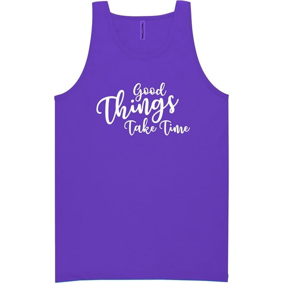 Good Things Take Time Neon Tank Top