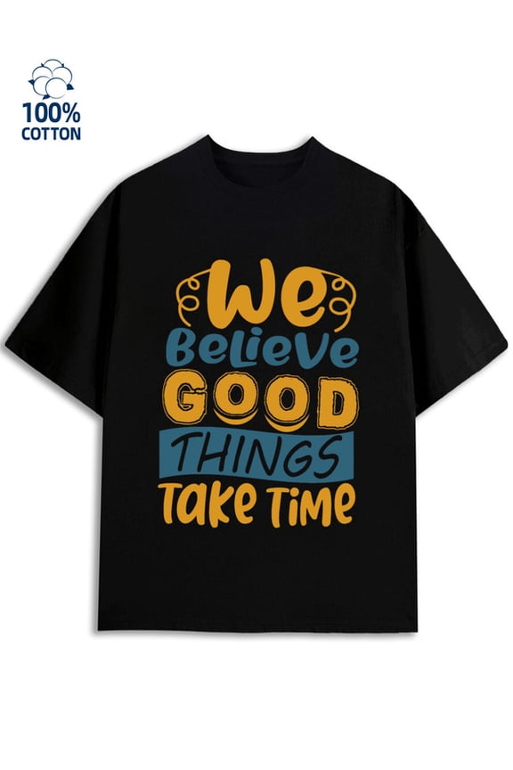 Good Things Time for men god black Refreshing and lightweight, perfect for summer sports and leisure wear expressing faith christian believers Trendy Unisex Shirt Graphic tshirts