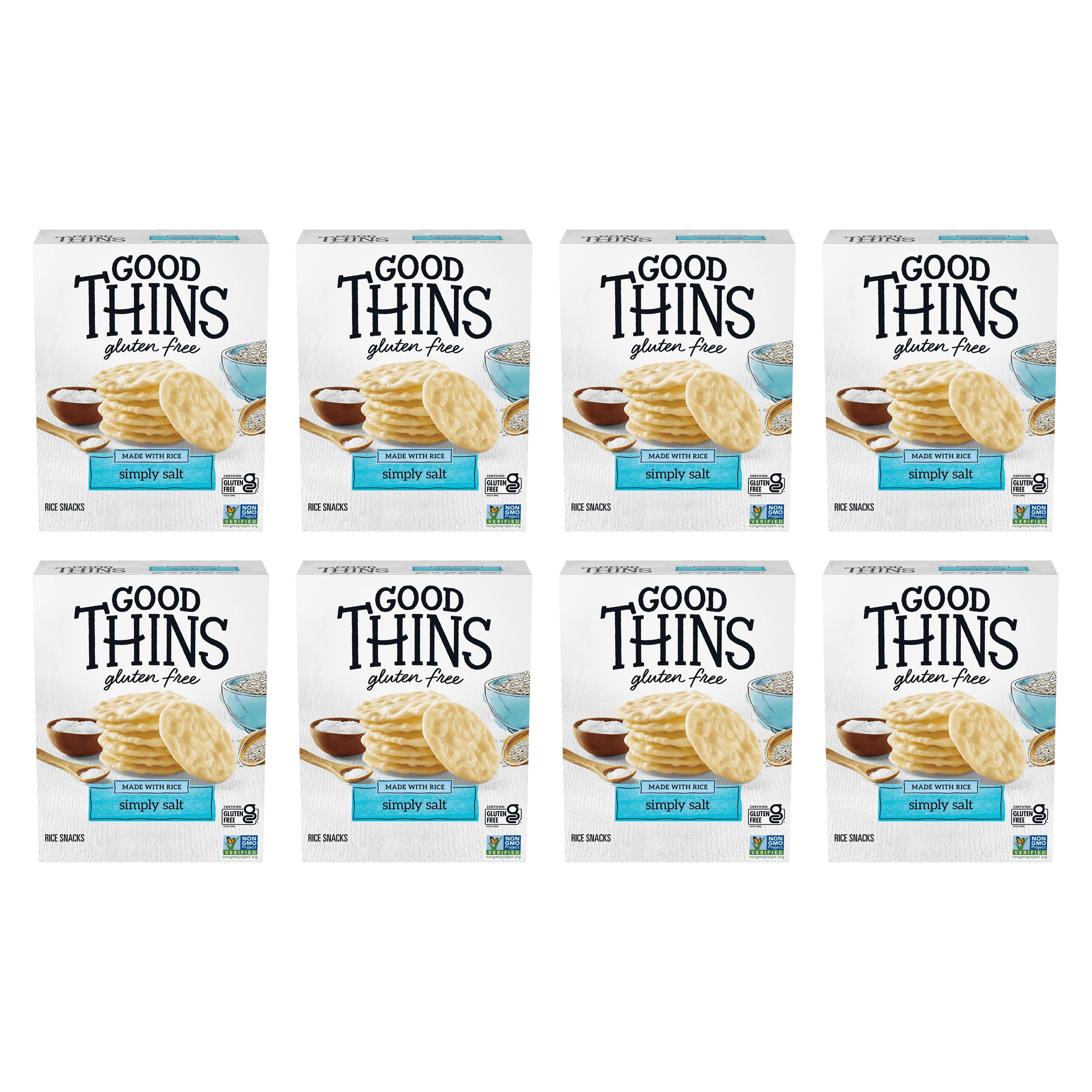 Good Thins Garden Veggie Rice Snacks Gluten Free Crackers, 3.5 oz (Pack of 8)
