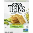 thumbnail image 1 of Good Thins Jalapeño & Lime Corn & Rice Snacks Gluten Free Crackers, 3.5 oz (Pack of 4), 1 of 5