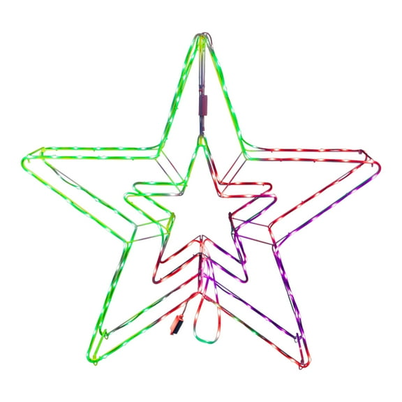 Good Tidings Merrily 48 3D Tapelight Star  Multi-Color LED Christmas Decoration