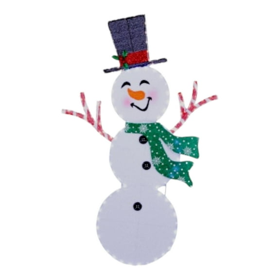 Good Tidings 55 2D Happy Face Snowman with 130 Clear String Lights