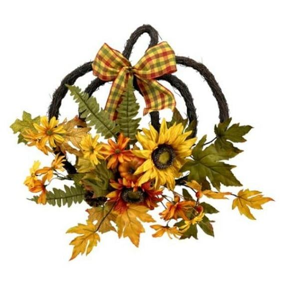 Good Tidings G48 LAF2314X 18 in. Yellow & Orange Pumpkin Wall Decor Decoration