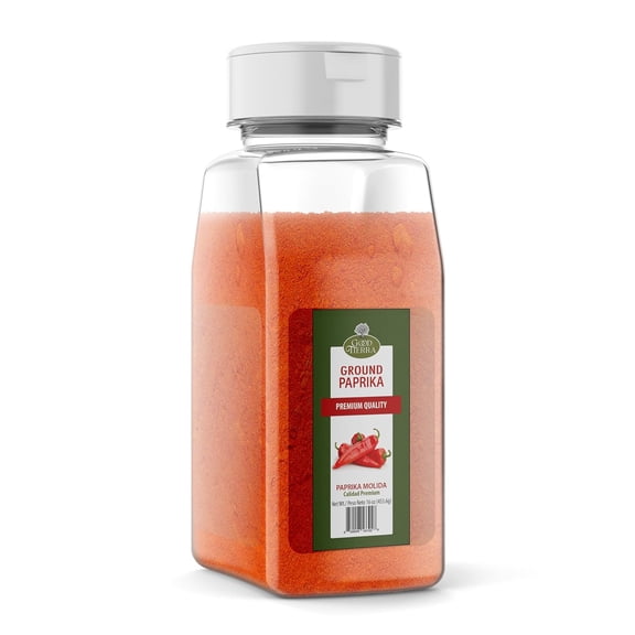 Good Tierra Ground Paprika Powder 16 oz - Sweet & Hot Paprika Spice for Cooking, Spices and Seasonings, Bulk Culinary Pepper