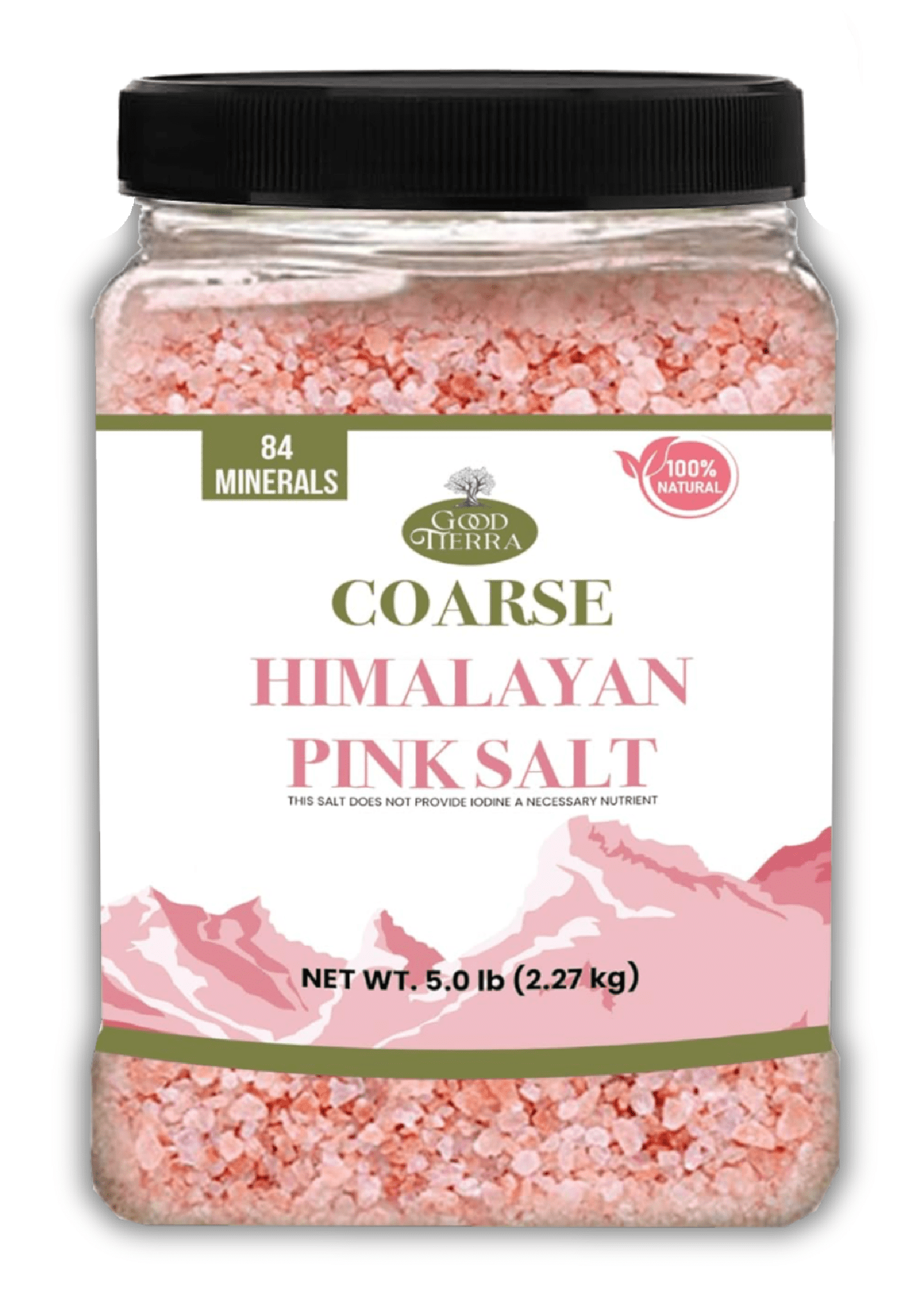 Good Tierra Pure Natural Unrefined Coarse Grain Himalayan Pink Salt 5 lb