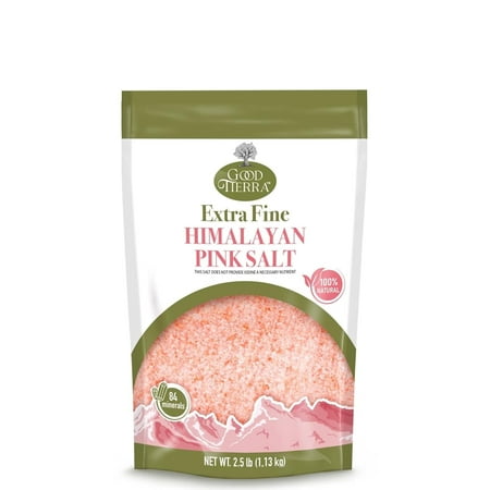 Himalayan Pink Salt Extra Fine - Mineral-Rich Natural Salt for Cooking, Grinder, and Table Use - 2.5 lb - PET Bag