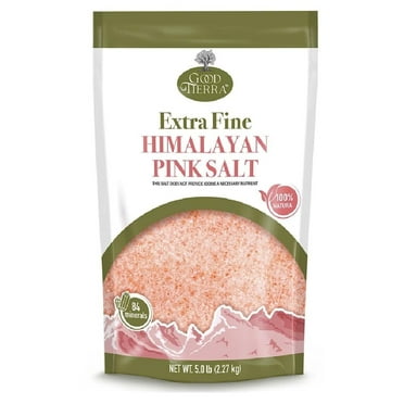 Himalayan Pink Salt Extra Fine - Mineral-Rich Natural Salt for Cooking, Grinder, and Table Use - 5 lb - PET Bag
