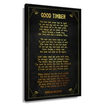 Good Timber Poem Wall Decor Douglas Malloch Quote Wall Art Poetry Poster for Bedroom Vertical Canvas Artwork Wall Painting Framed 20x30 in